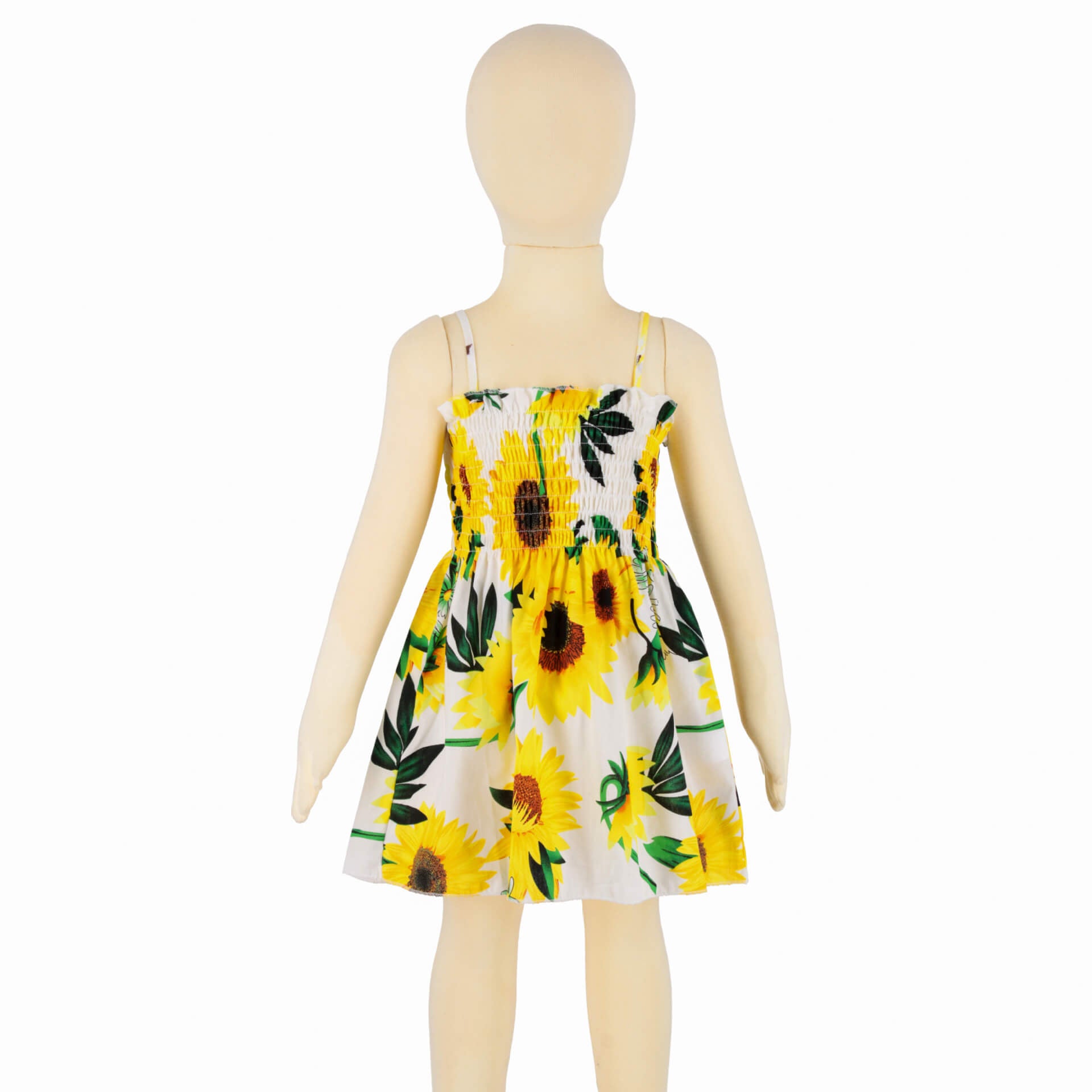 Moonpie Kids Sundress - White sunflower