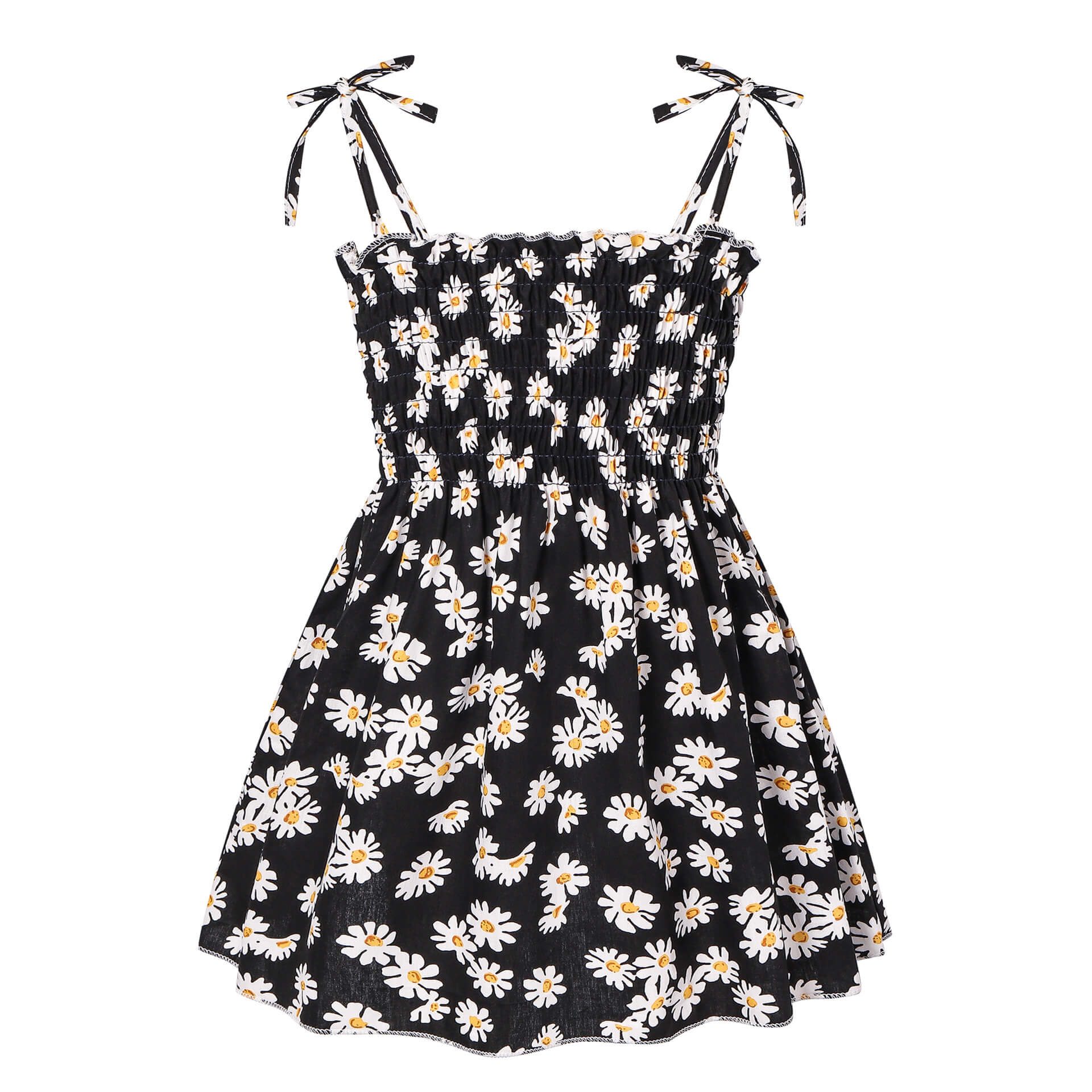 Moonpie Kids Sundress - Black daisy