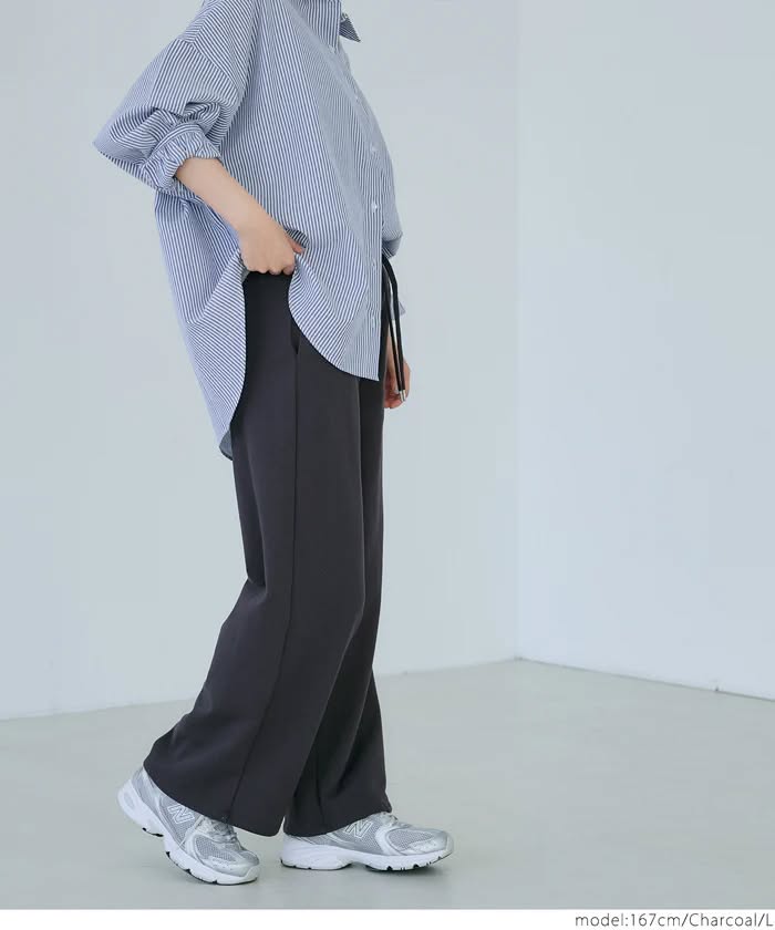 Charcoal Wide Leg Pants