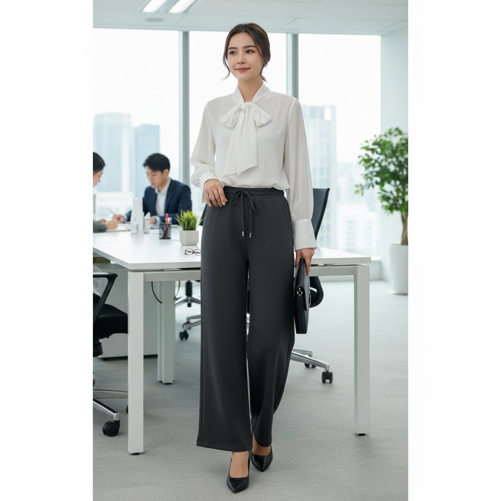Charcoal Wide Leg Pants
