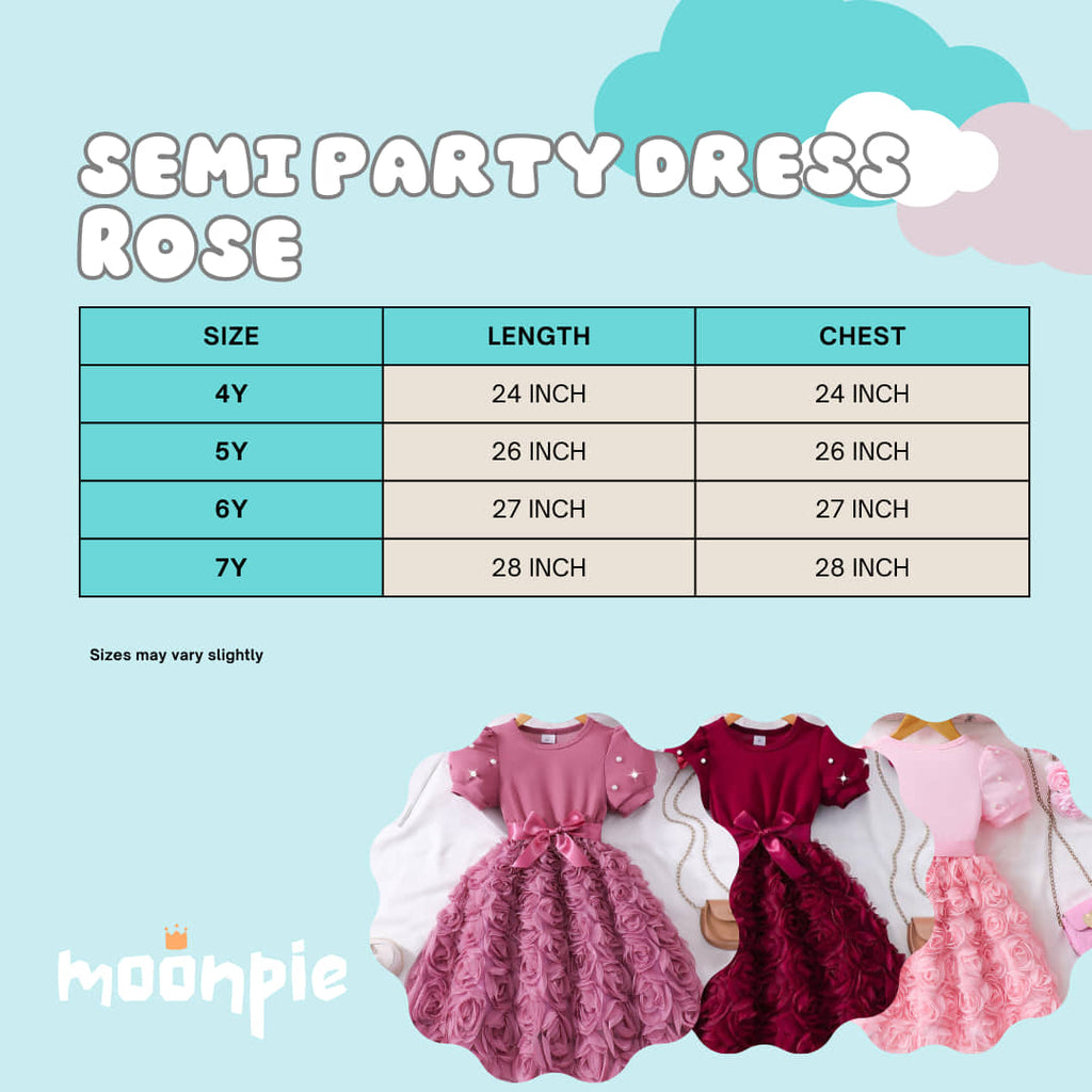 Semi party dress -Rose