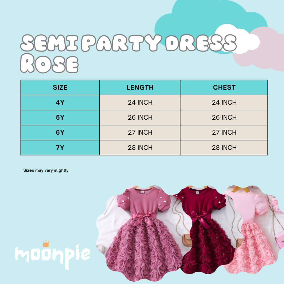Semi party dress -Rose