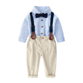 Moonpie Boys Formal Full Sleeve Set - Blue/Cream