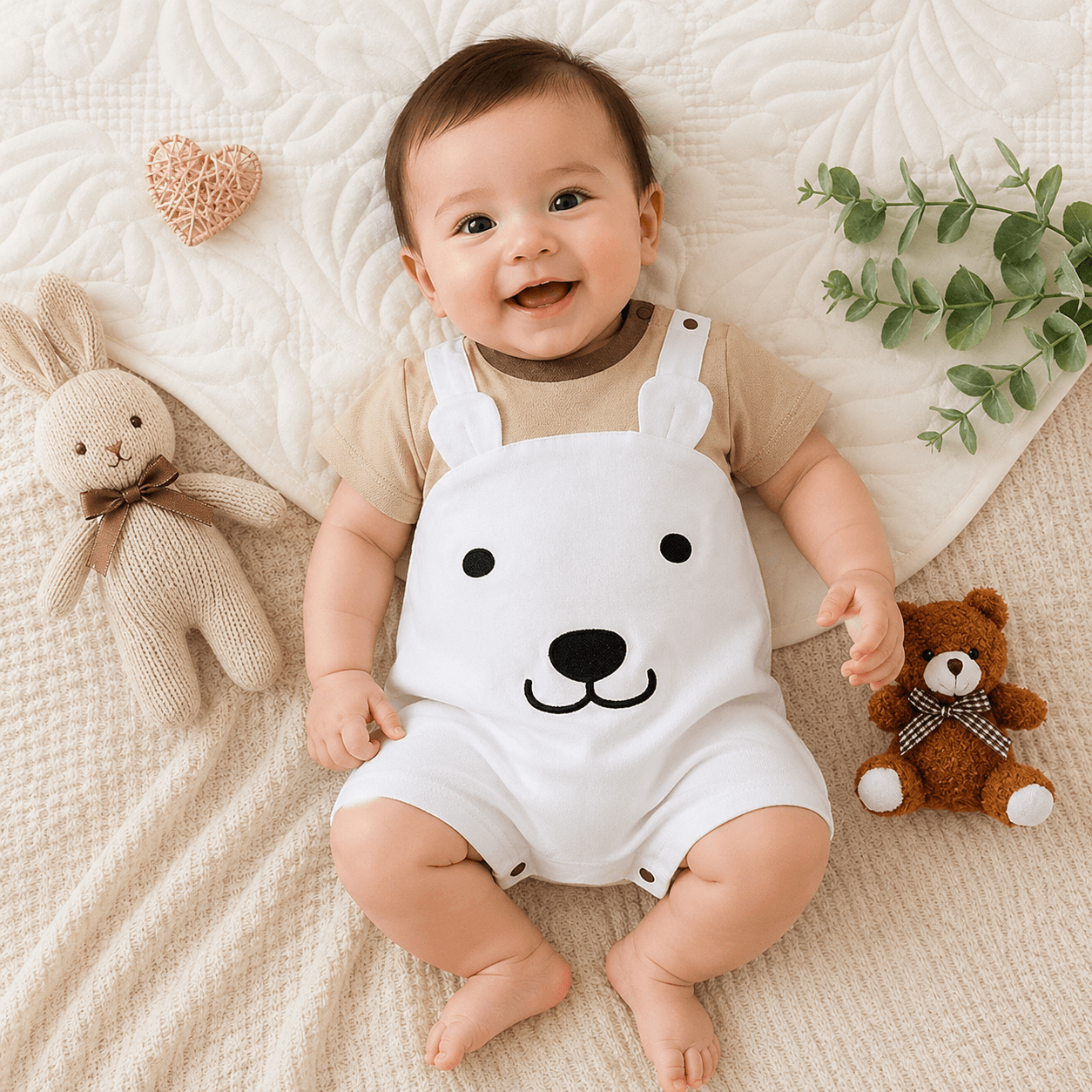 Pocket Goose romper - Bear