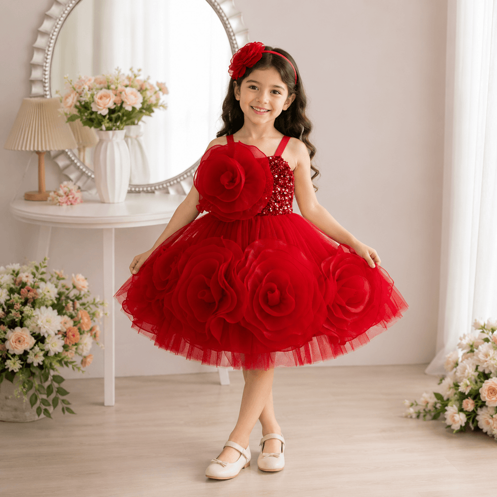 MoonPie Princess Party Dress – Scarlet Red