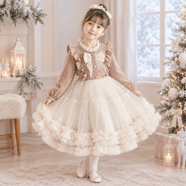 Moonpie Winter Party Dress – Princess Dress Apricot