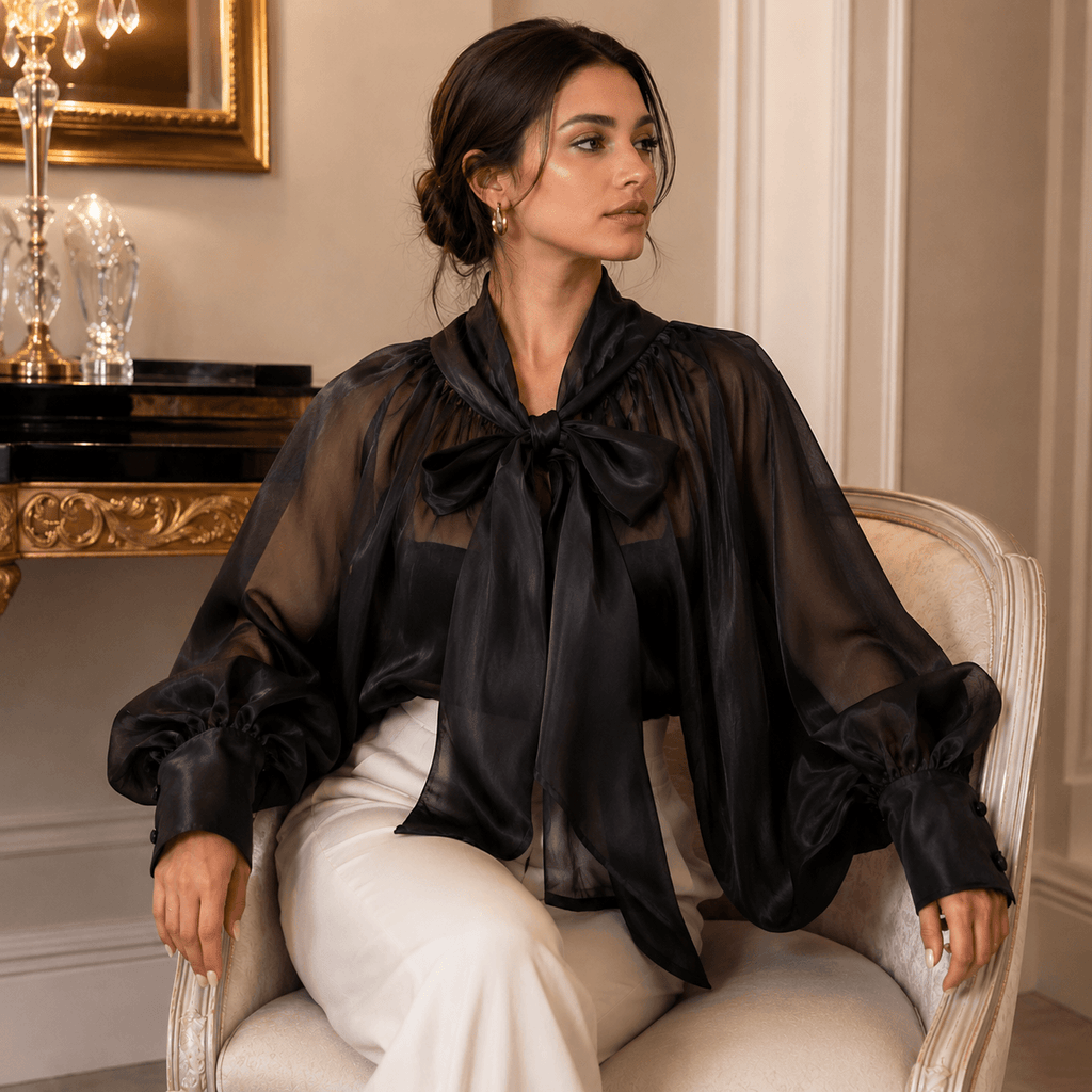 French Puff Shirt - Black