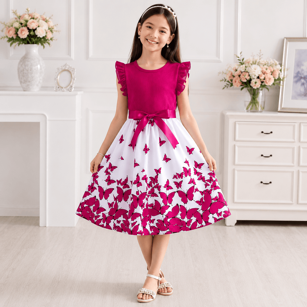 Moonpie Butterfly Summer Dress - Pink
