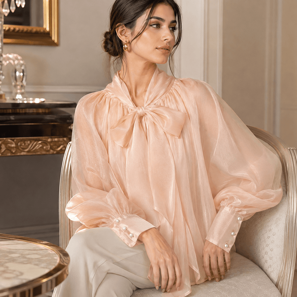 French Puff Shirt - Peach