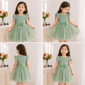 Flower Series Semi Party Dress - Green