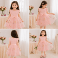Flower Series Semi Party Dress - Peach
