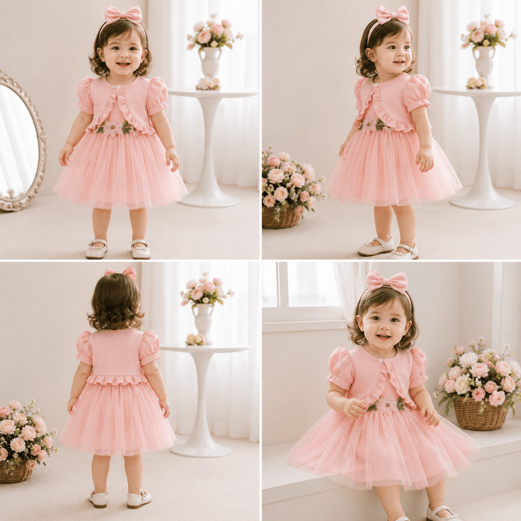 Sweet Peony Dress - Peach