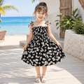 Moonpie Kids Sundress - Black daisy