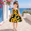 Moonpie Kids Sundress - Black Sunflower