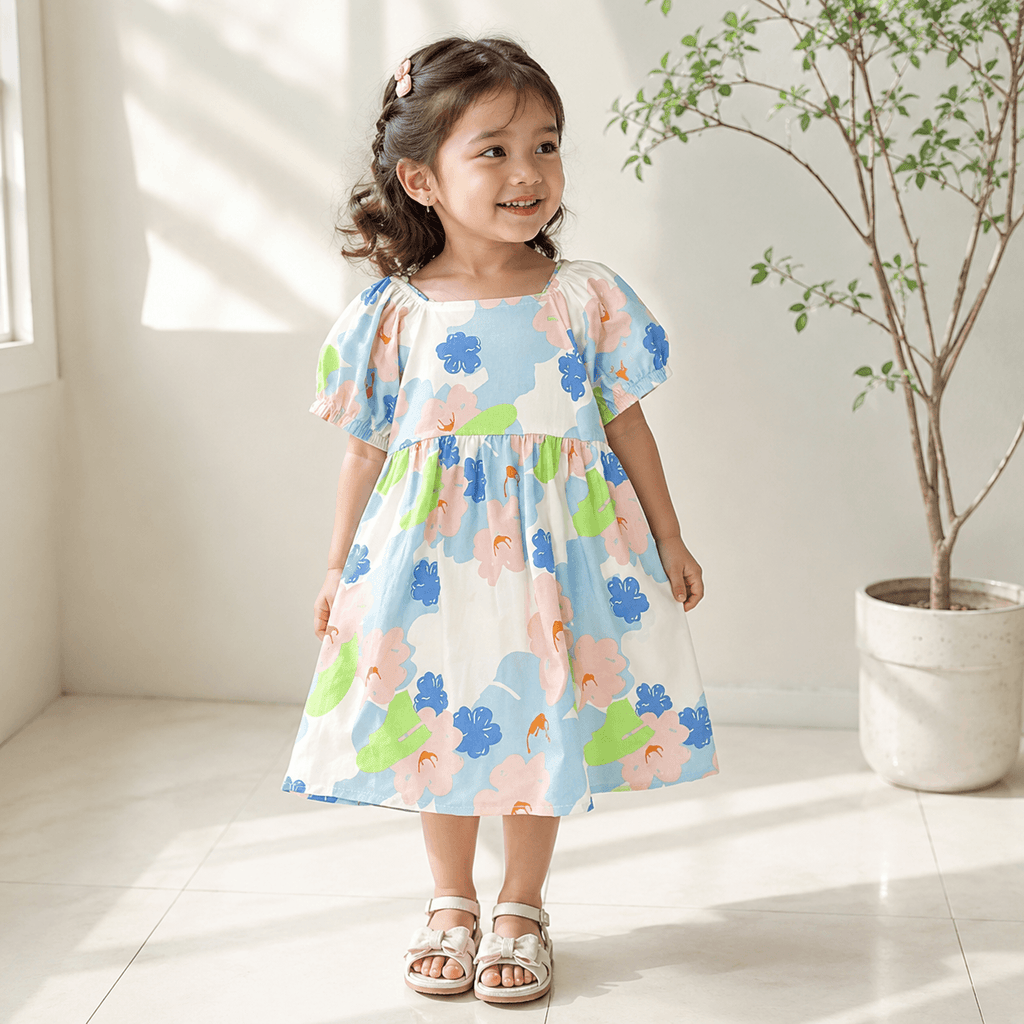 Sunbloom Summer Dress - Cloud