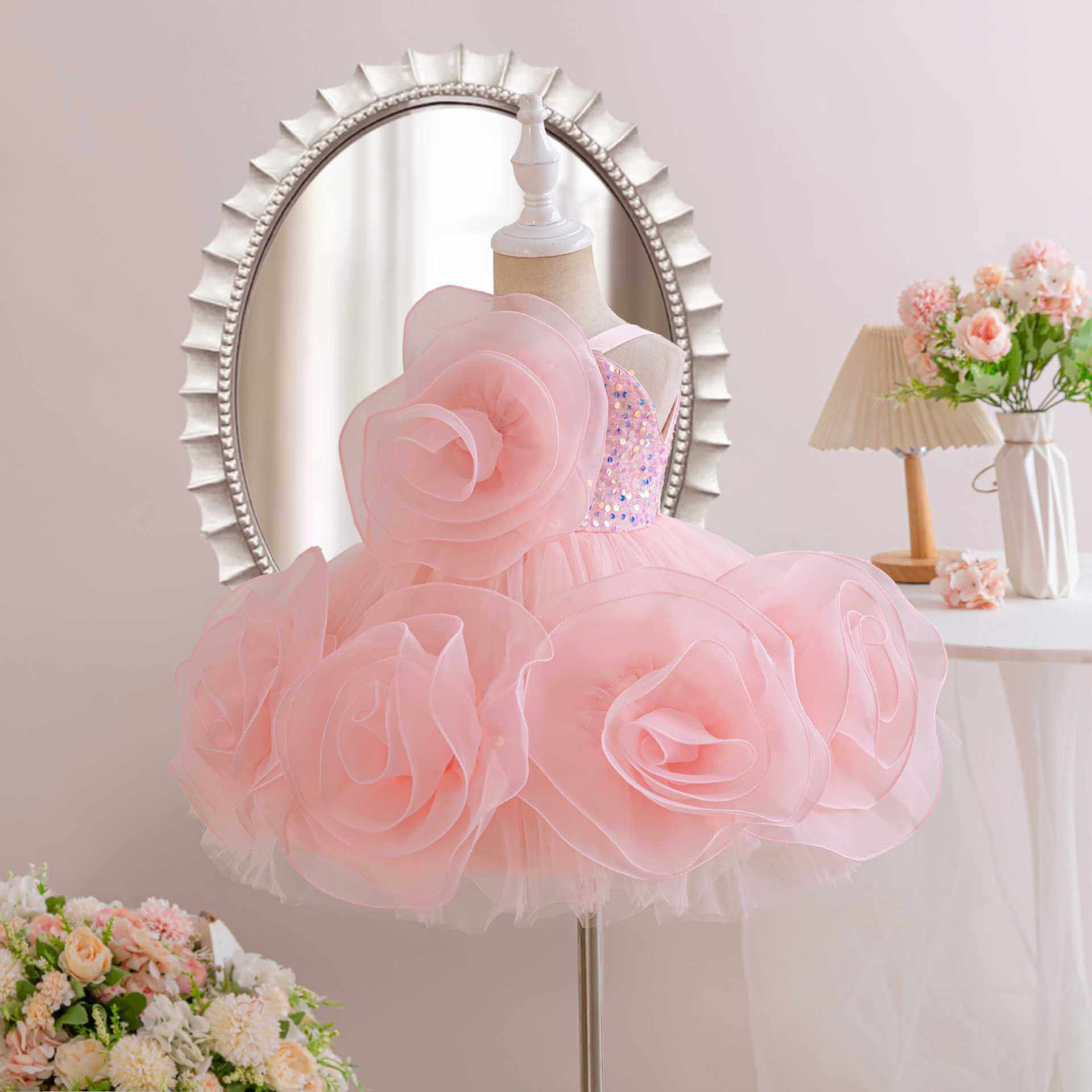 MoonPie Princess Party Dress – Baby Pink