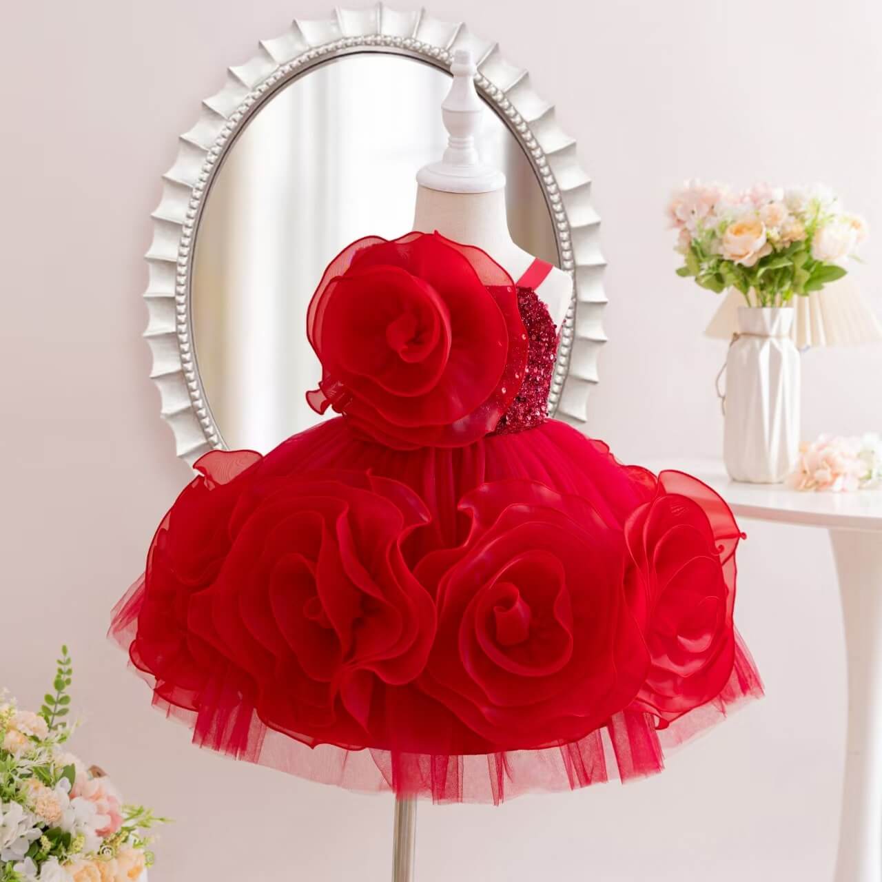 MoonPie Princess Party Dress – Scarlet Red