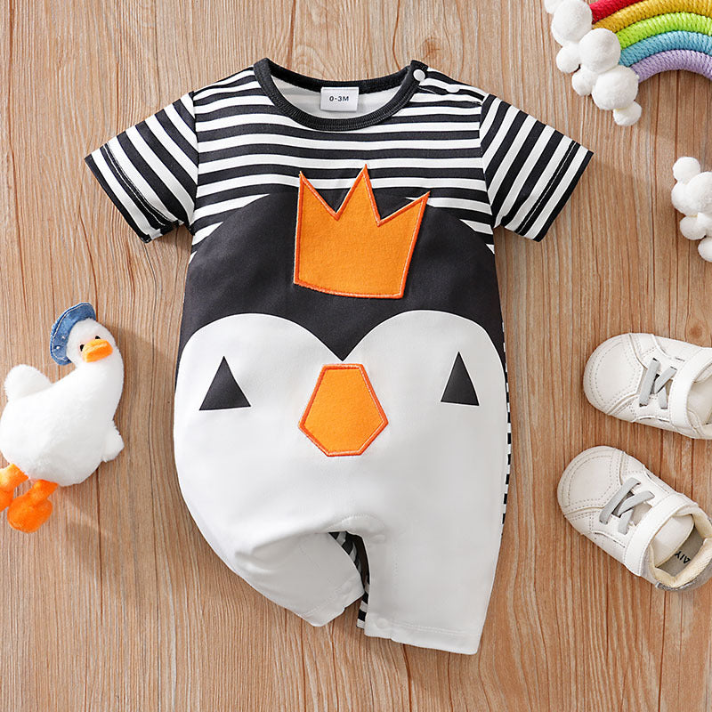 Moonpie Tiny Trails Romper - Penguin