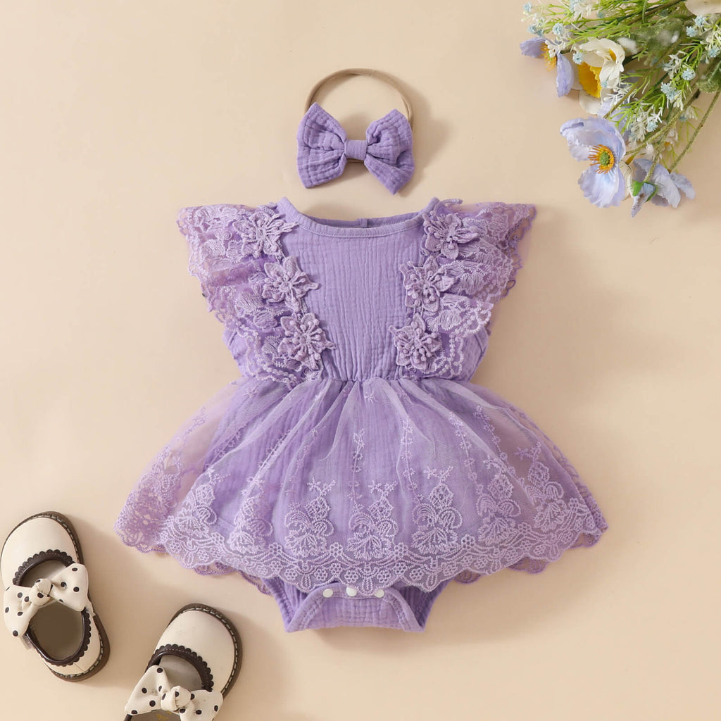 Moonpie Flower Frock - Lilac