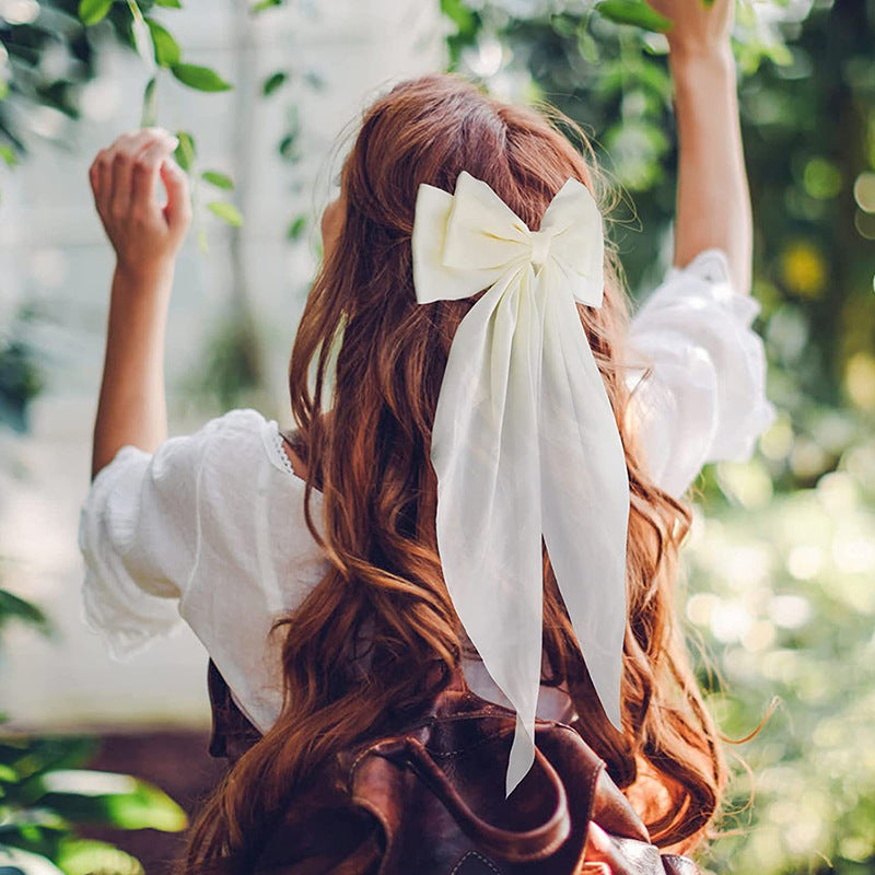 Butterfly Hair Bow - White