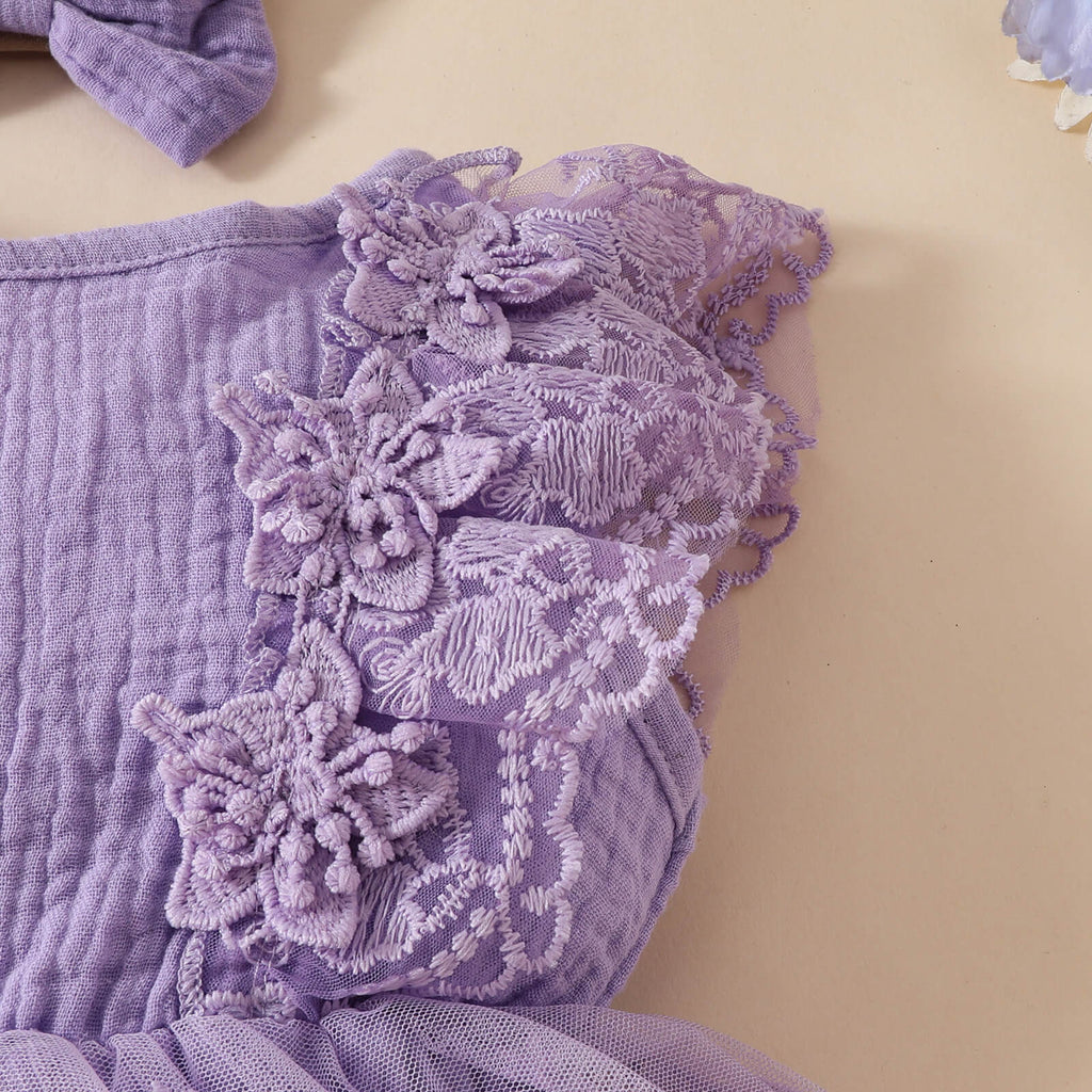 Moonpie Flower Frock - Lilac