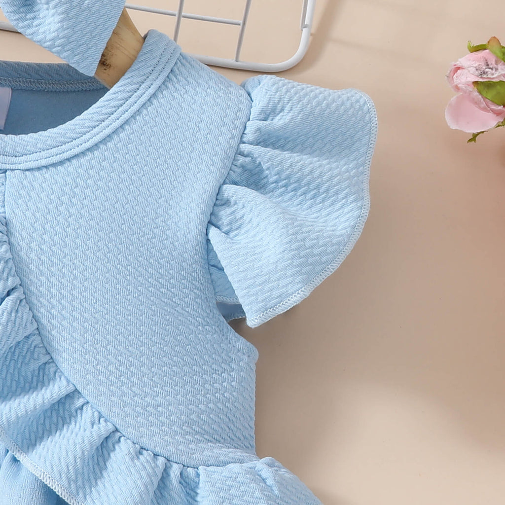 Sweet Peony Dress - Sky Blue