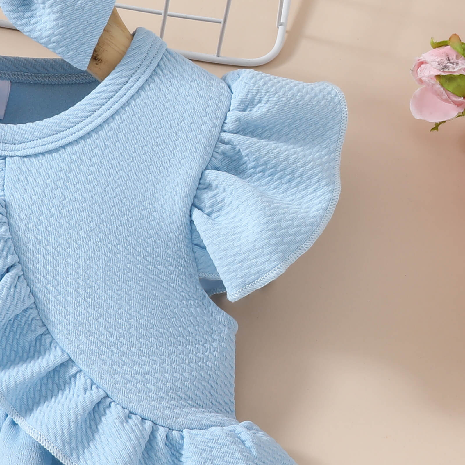 Sweet Peony Dress - Sky Blue