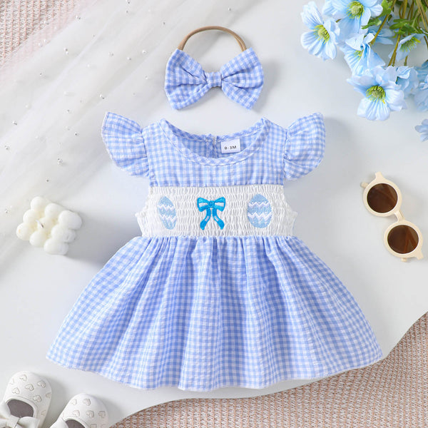 Spring Petal Princess Series – Cute Bow Dress Blue