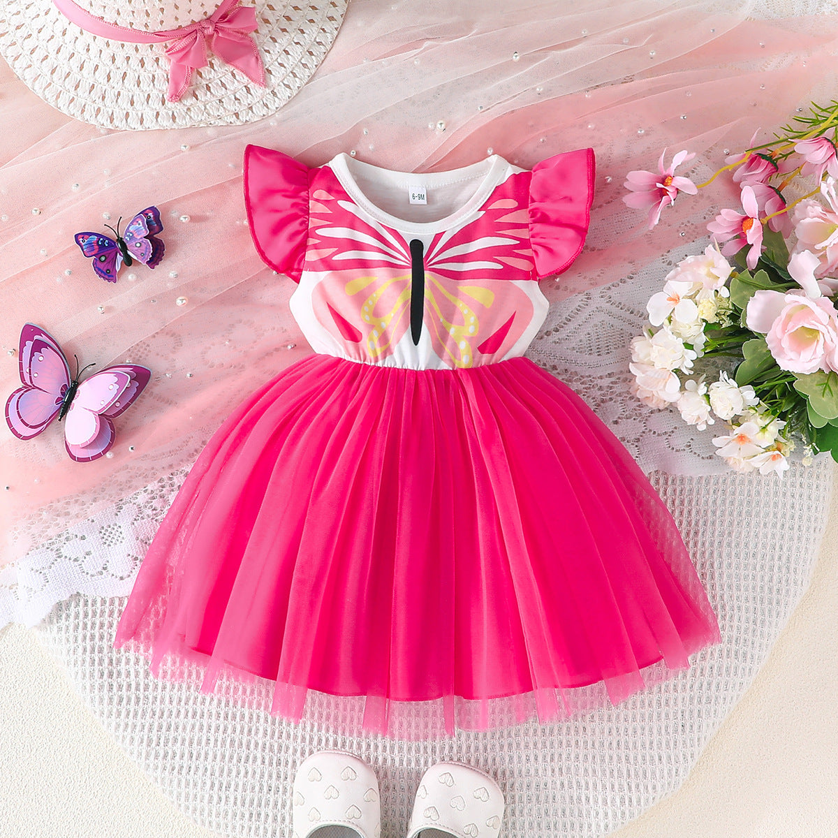 Moonpie Pink Flutter Frock – Butterfly