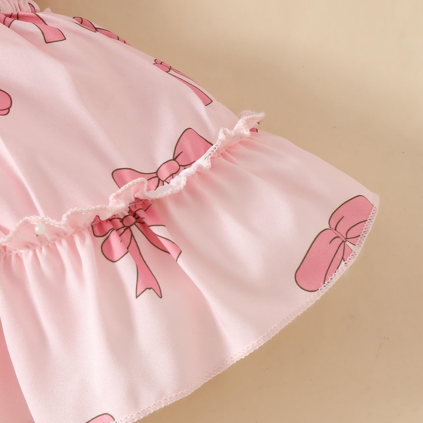 Moonpie Pinky Romper frock - Pink Bow