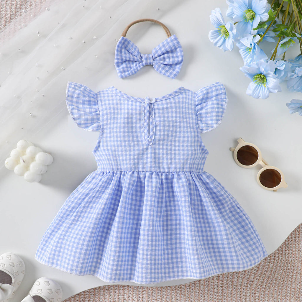 Spring Petal Princess Series – Cute Bow Dress Blue