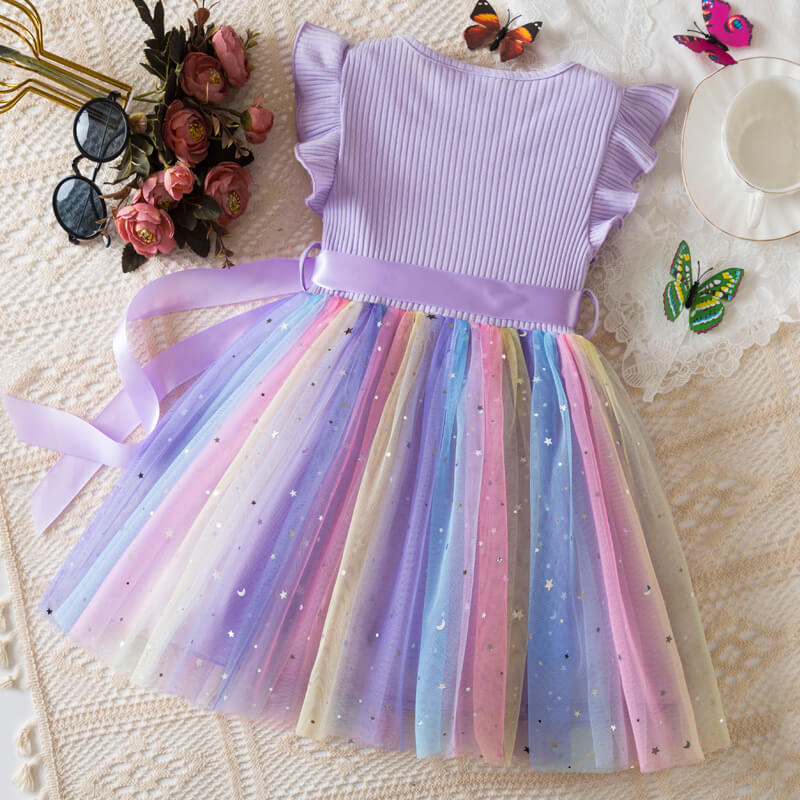 Rainbow Series Semi Party Dress - Lavender