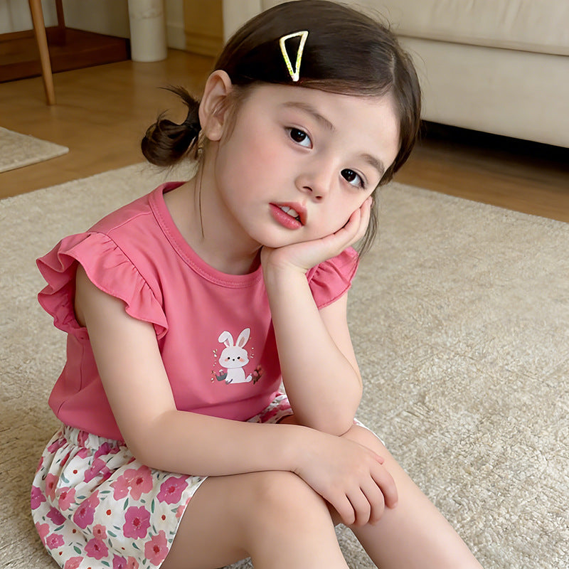 Happy Hopper Skirt and Top Set - Pink Peach