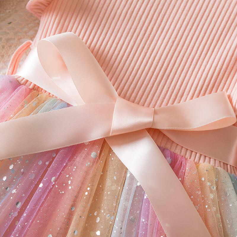 Rainbow Series Semi Party Dress - Salmon Pink