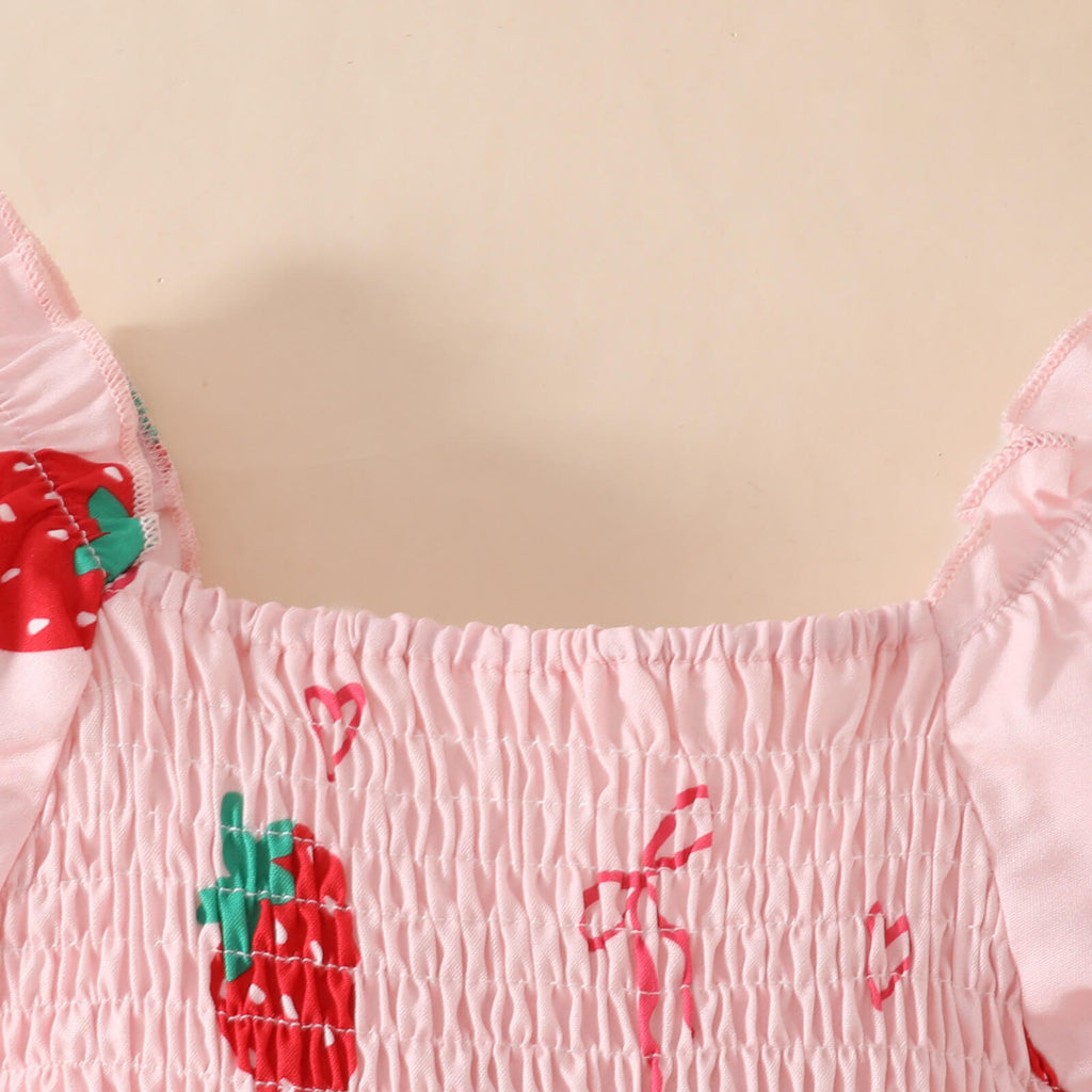 Moonpie Pinky Romper frock - Strawberry