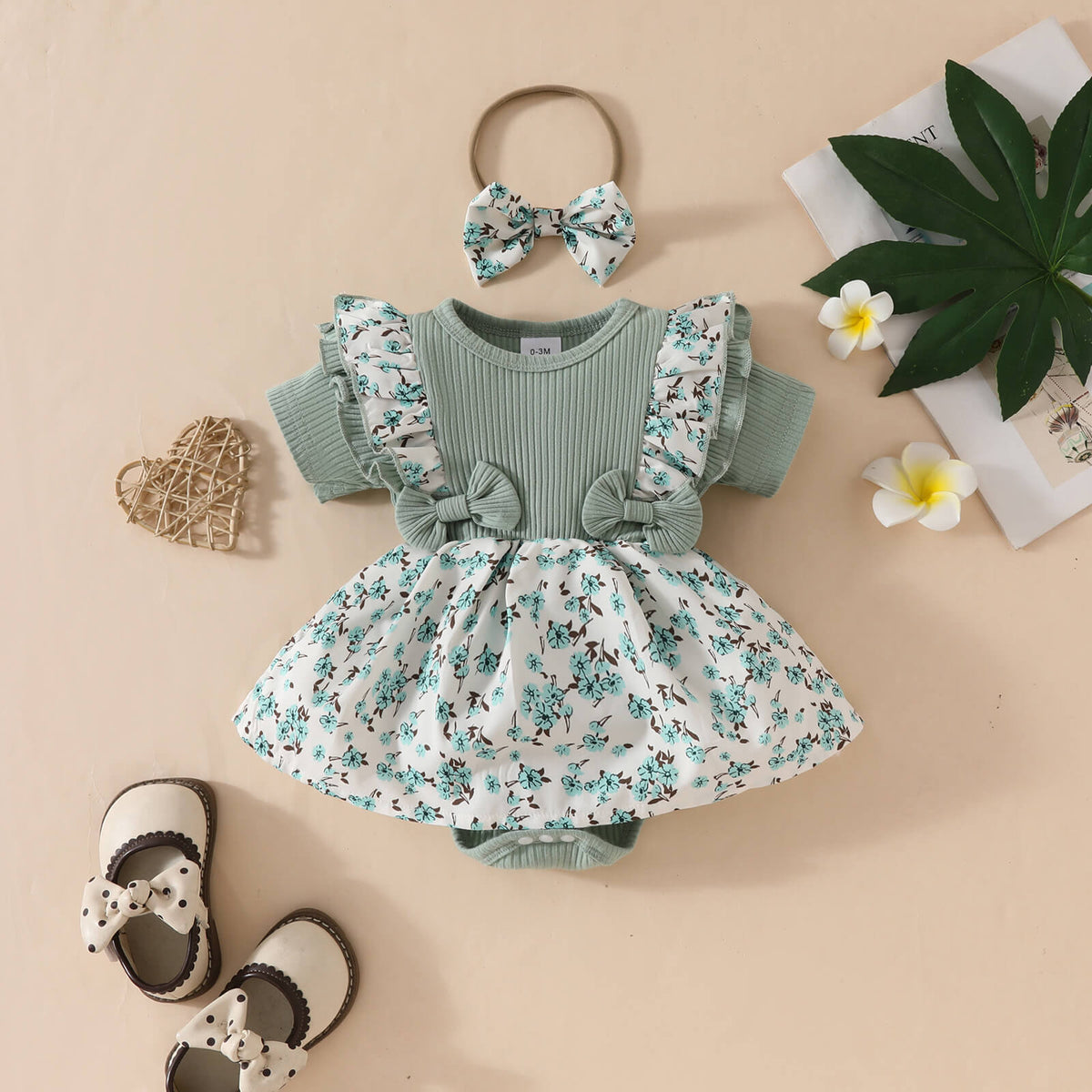 Moonpie Ruffled Frock - Olive