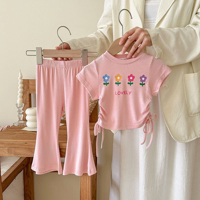 Happy Hopper Flare Pant and Top Set - Pink