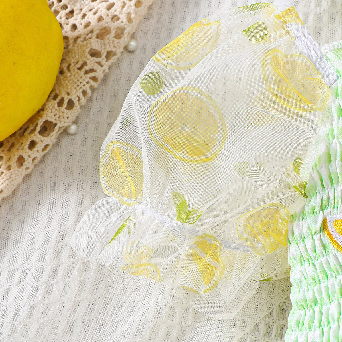 Spring Petal Princess - Lemon Romper Dress