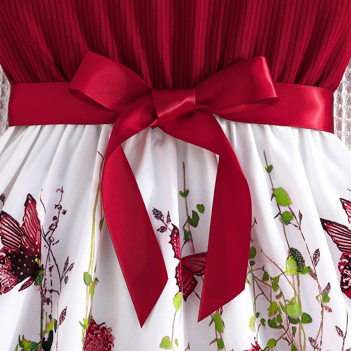 Moonpie Butterfly Summer Dress - Maroon