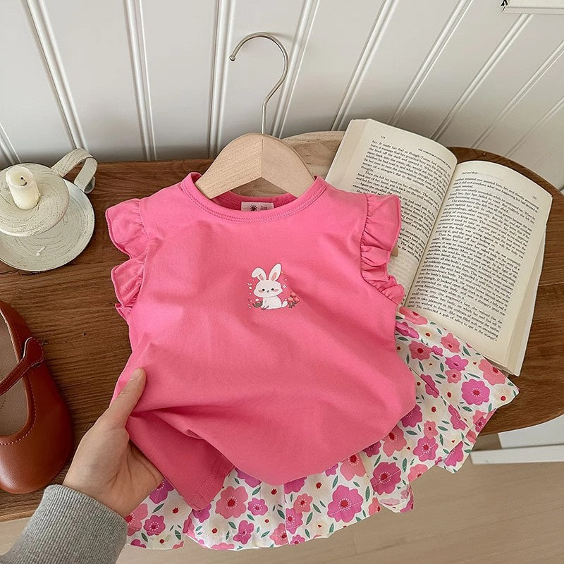 Happy Hopper Skirt and Top Set - Pink Peach