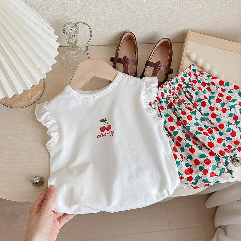 Happy Hopper Skirt and Top Set - Cherry