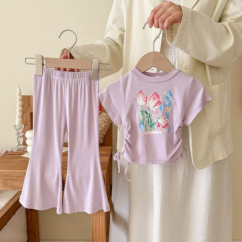 Happy Hopper Flare Pant and Top Set - Purple