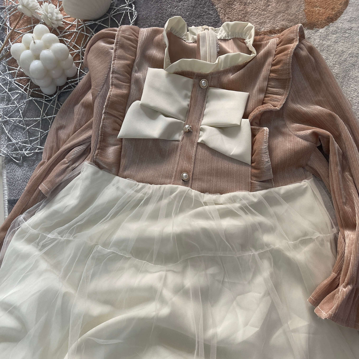 Moonpie Winter Party Dress – Princess Dress Apricot