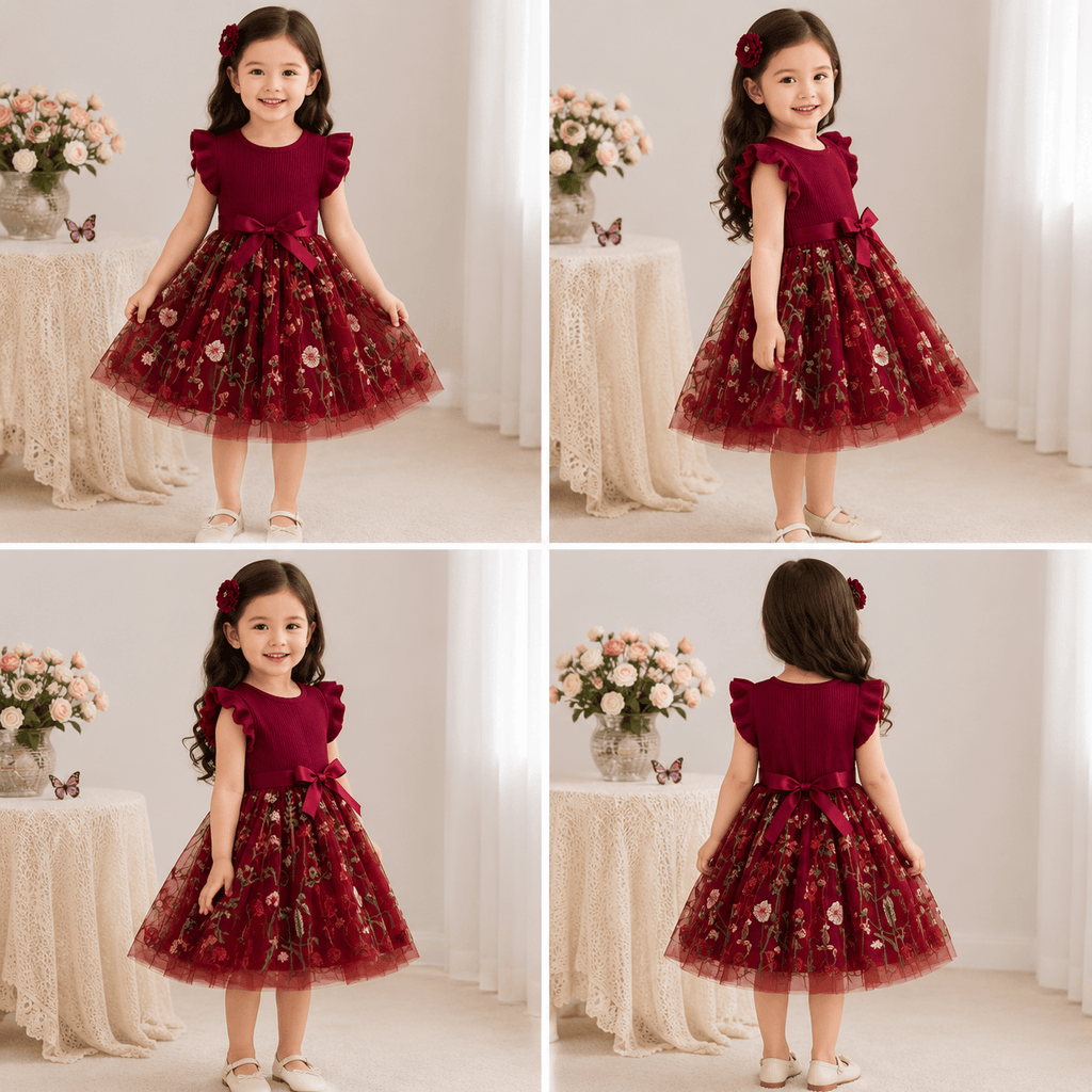 Maple Series Semi Party Dress - Maroon