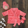 Newborn Bathrobe Set - Blush Pink