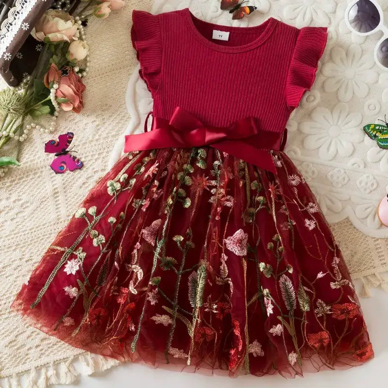 Maple Series Semi Party Dress - Maroon