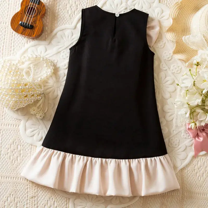 Bella Bow Charm Dress - Black