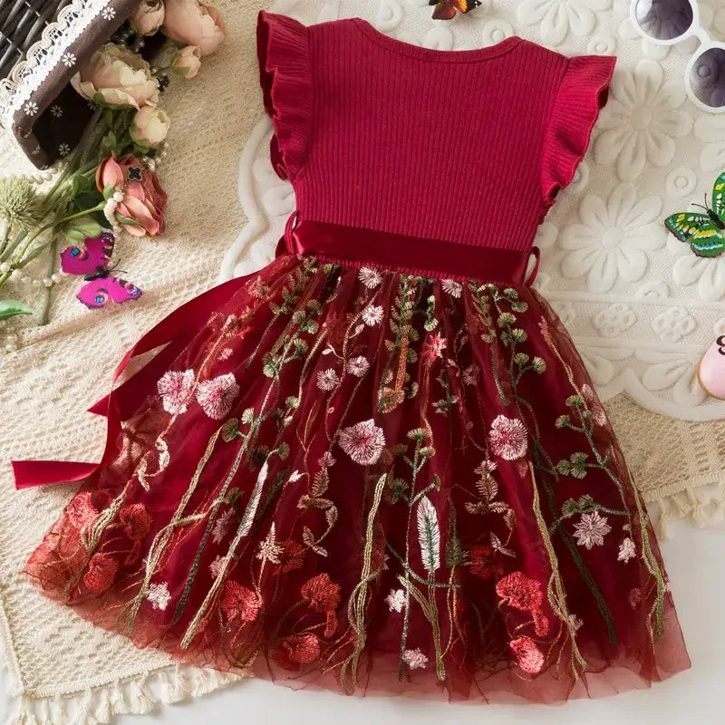 Maple Series Semi Party Dress - Maroon