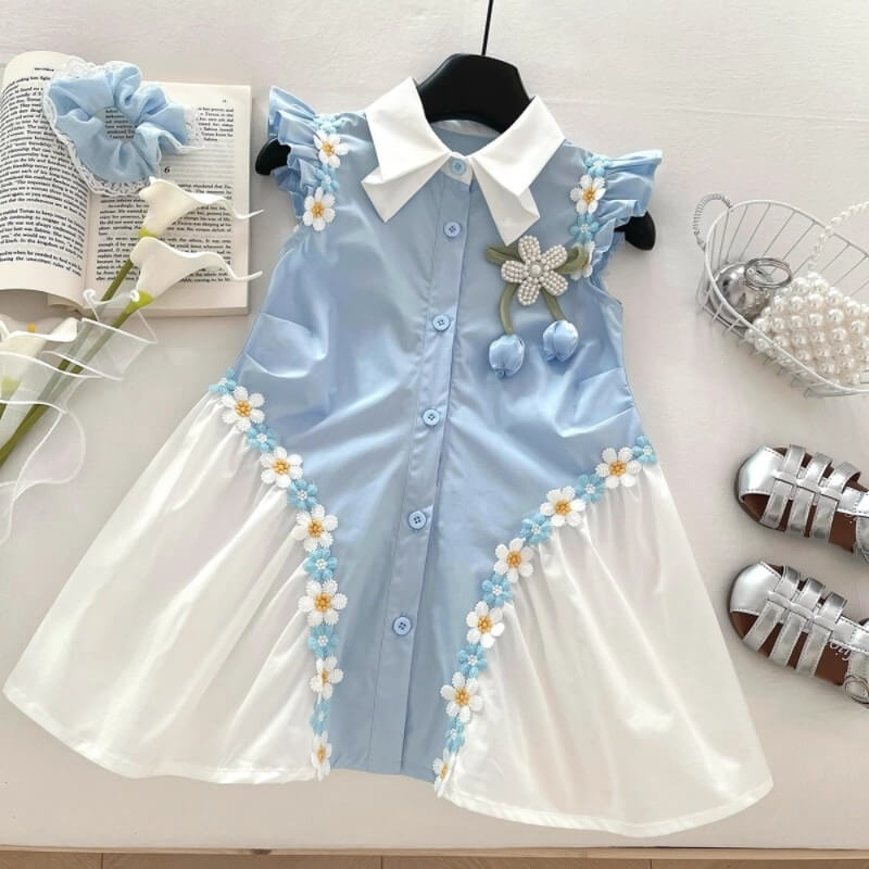 Zaya Floral Dress – Blue Tulip