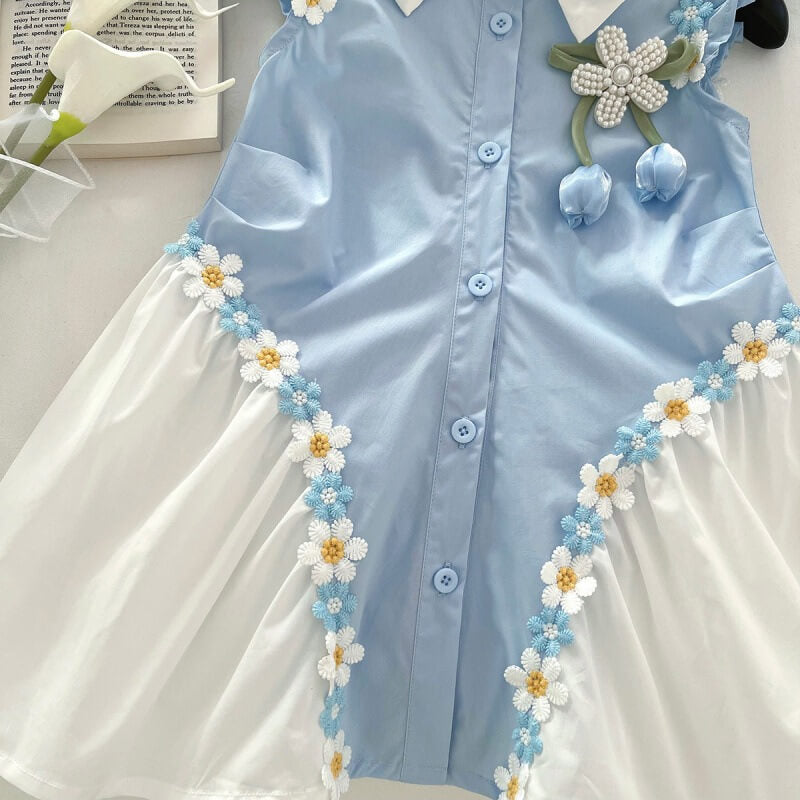 Zaya Floral Dress – Blue Tulip